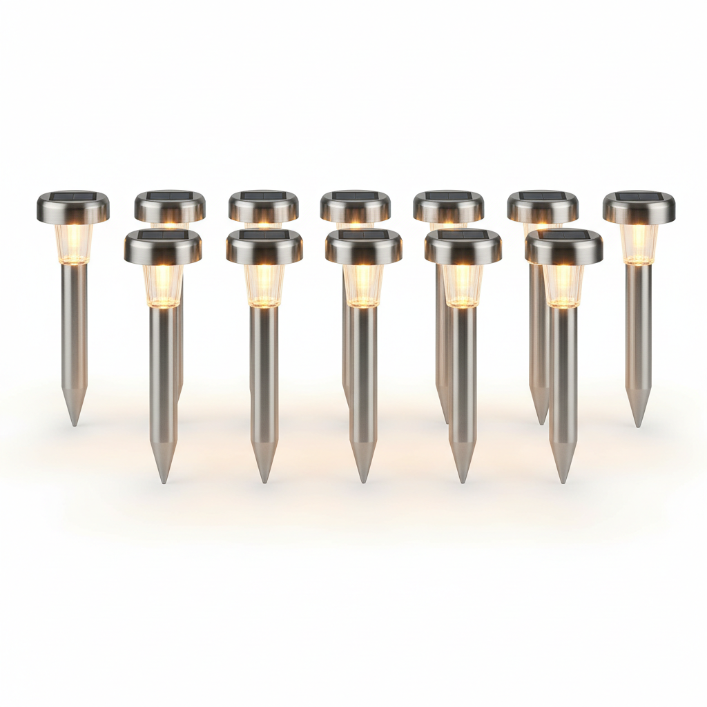 Solar Garden Pathway Lights Set of 8