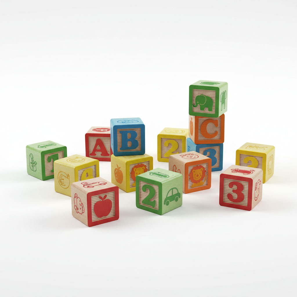 Wooden Alphabet Blocks Set of 26