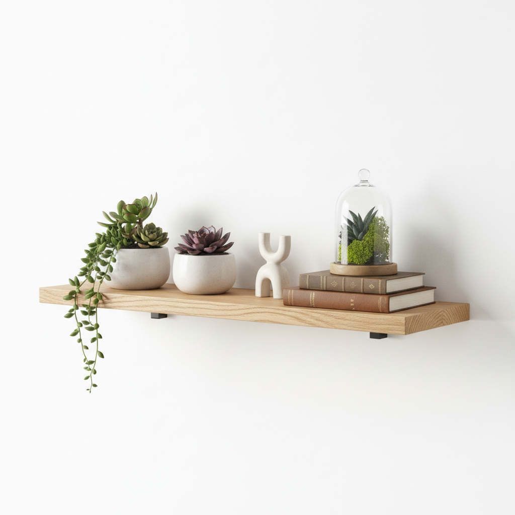 Wooden Floating Wall Shelf 60cm