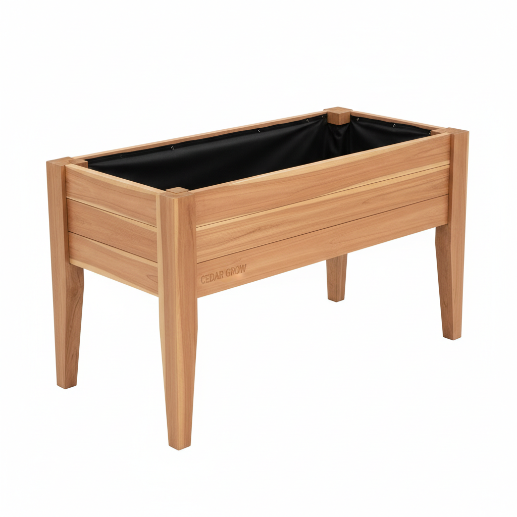 Raised Wooden Garden Planter Box with Legs