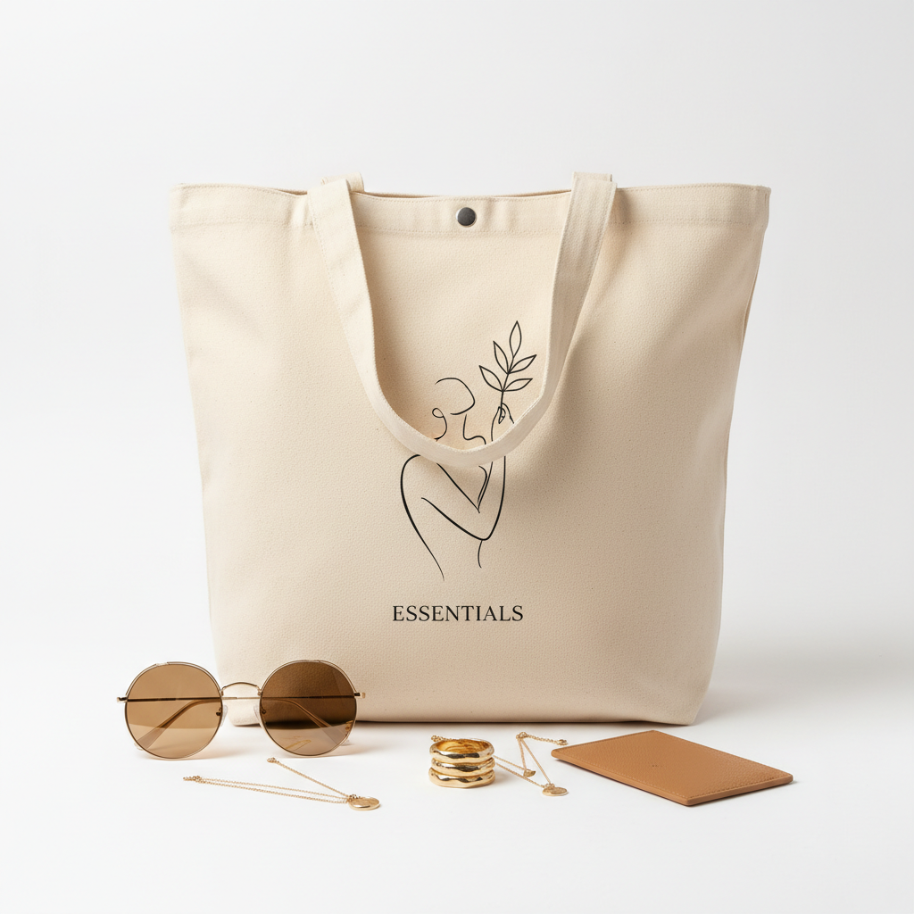 Canvas Tote Bag Natural Beige