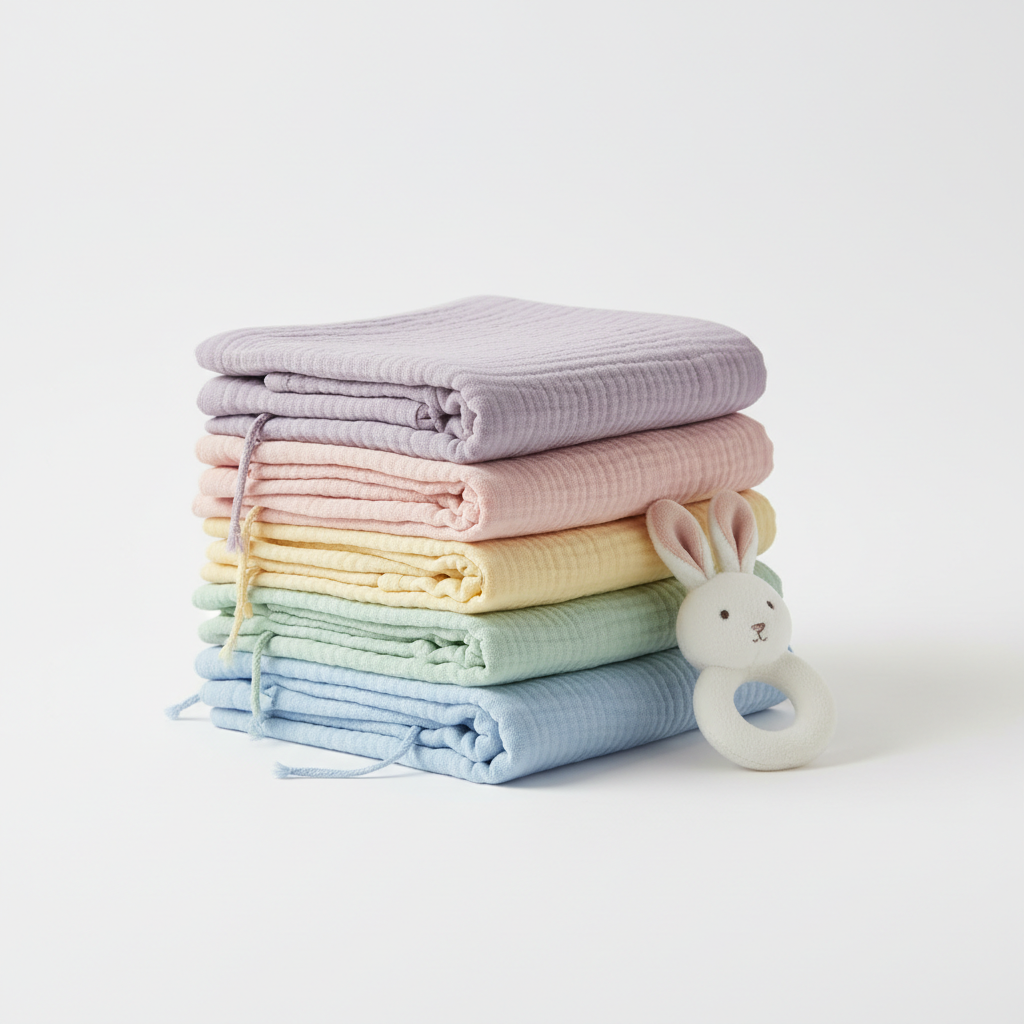 Baby Muslin Swaddle Blankets Pack of 3