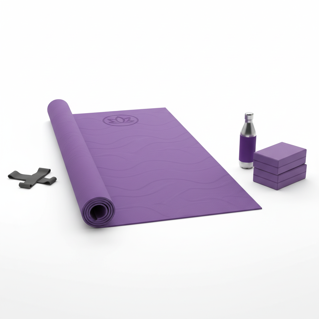 Non-Slip Yoga Mat 6mm Purple