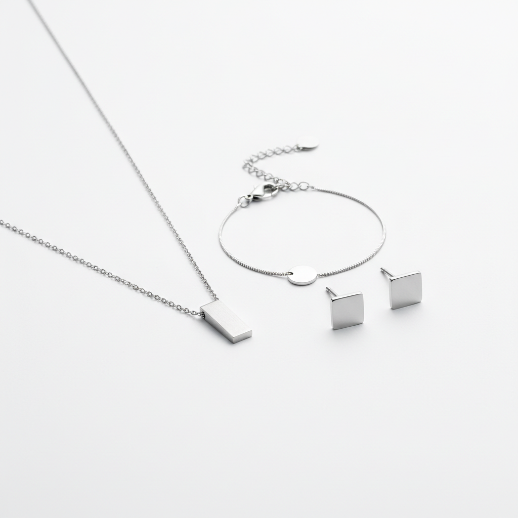 Minimalist Stainless Steel Jewelry Set