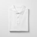 Men's Classic White Polo Shirt on white background