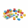 Wooden Educational Toy Set with Alphabet and Number Blocks