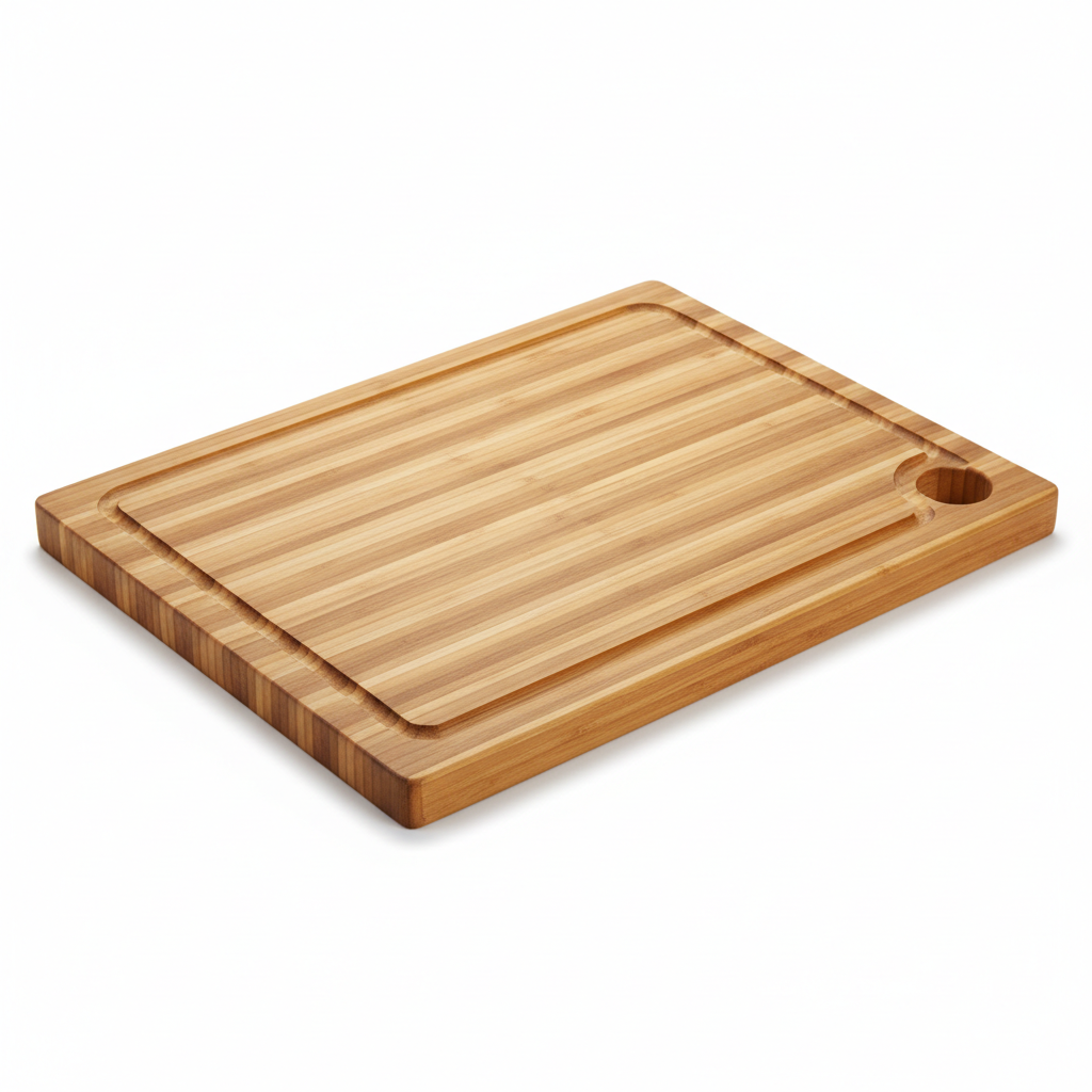 Bamboo Cutting Board with Juice Grooves